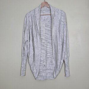 Aritzia Wilfred Cocoon Cardigan XXS  Heathered Gray Diderot Open Front LS Studs